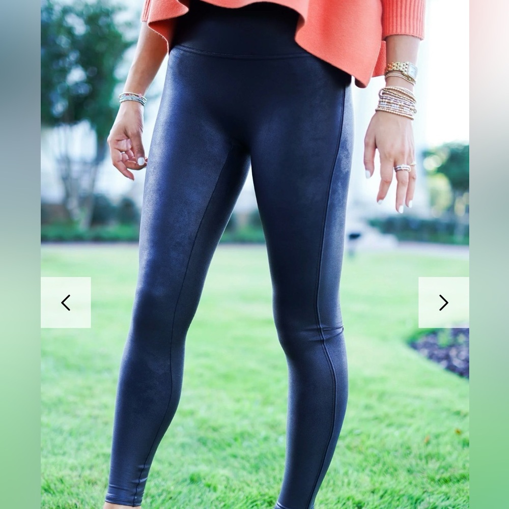 Spanx Faux Leather Leggings Black Medium